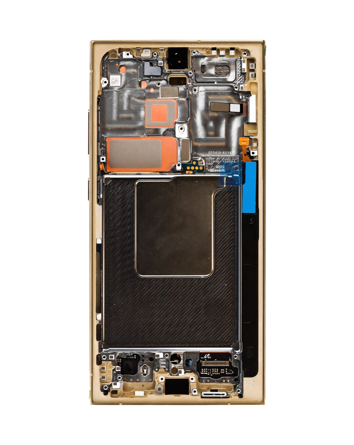 OLED Assembly with Frame for Galaxy S24 Ultra (S928) (Titanium Yellow) (Aftermarket Plus Soft)