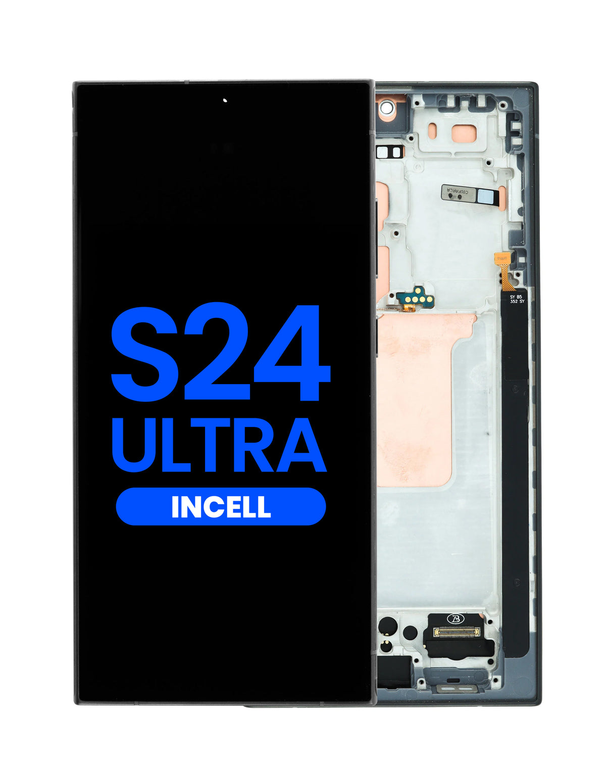 LCD Assembly with Frame for Galaxy S24 Ultra (S928) (Titanium Black) (Without Fingerprint) (Aftermarket Incell)