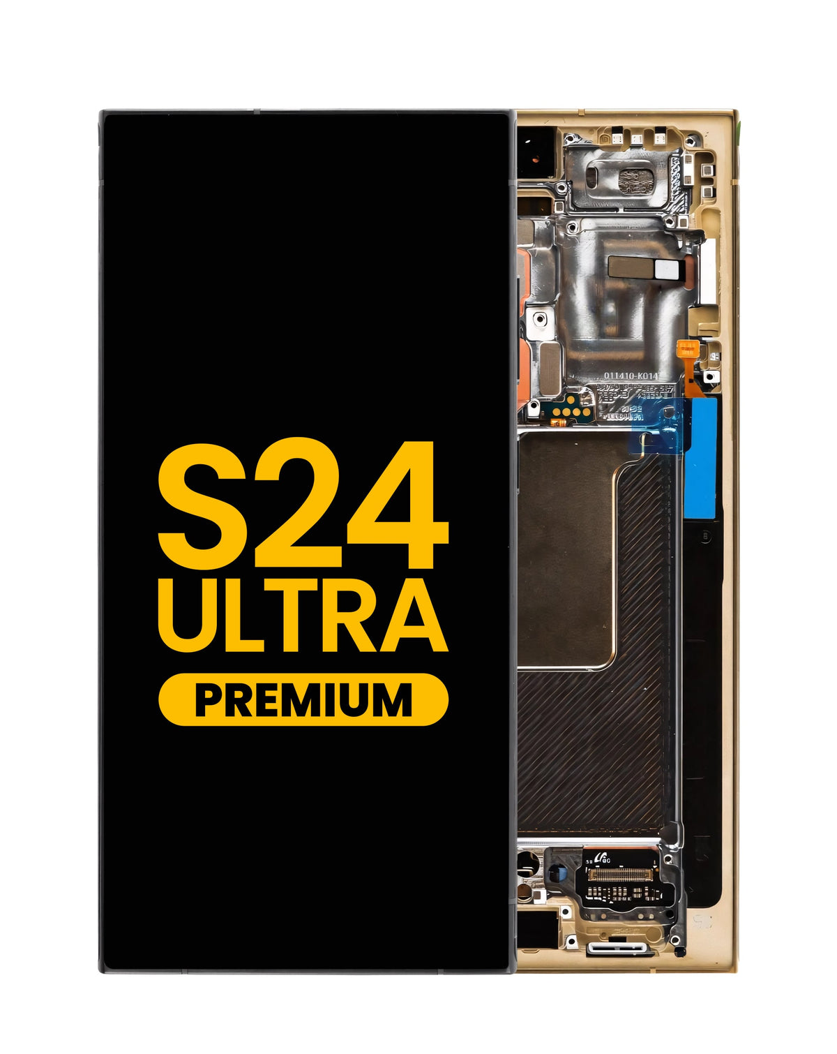 OLED Assembly with Frame for Galaxy S24 Ultra (S928) (Titanium Yellow) (Premium)