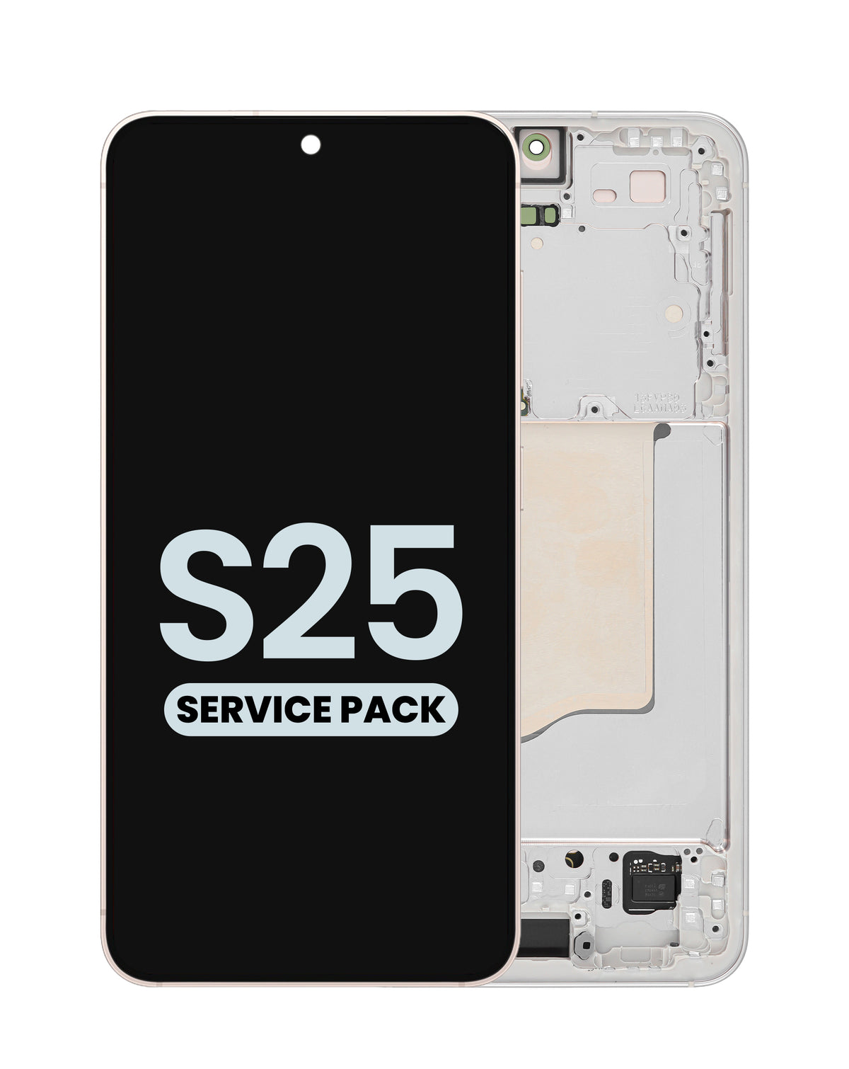 OLED Assembly with Frame for Galaxy S25 (S931) (Pink Gold) (Service Pack)