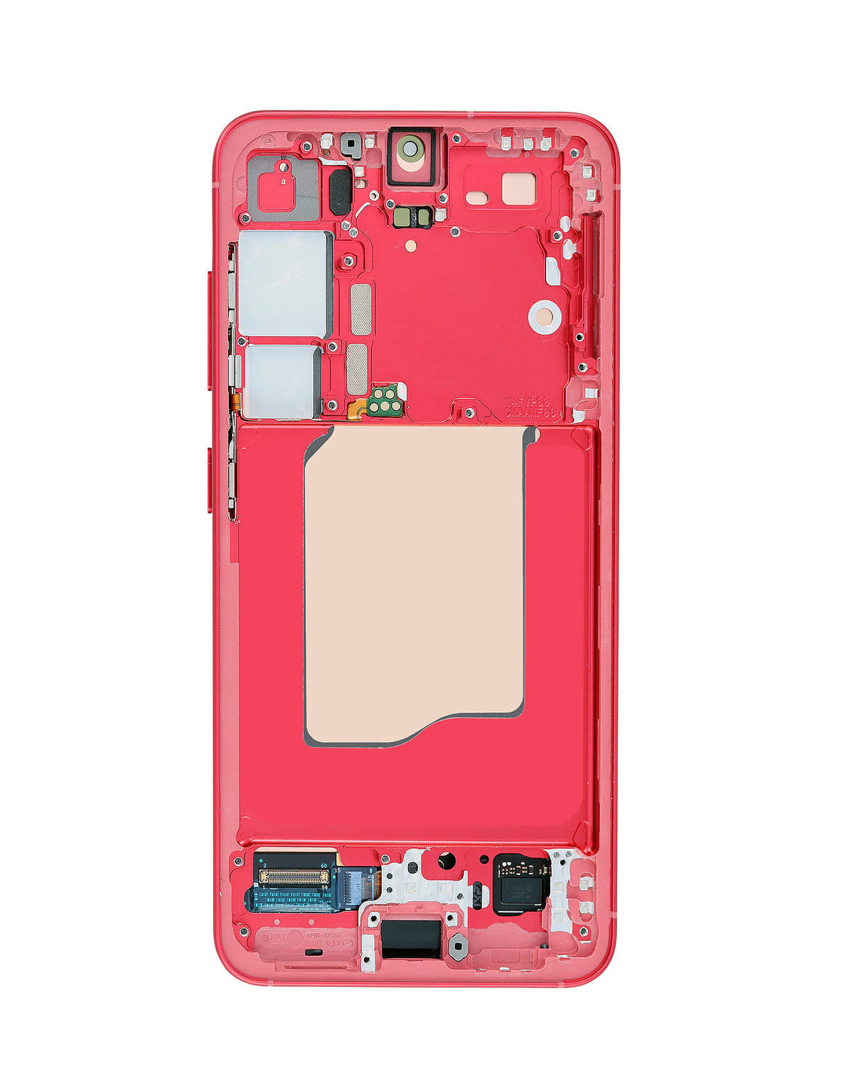 OLED Assembly with Frame for Galaxy S25 (S931) (Coral Red) (Service Pack)
