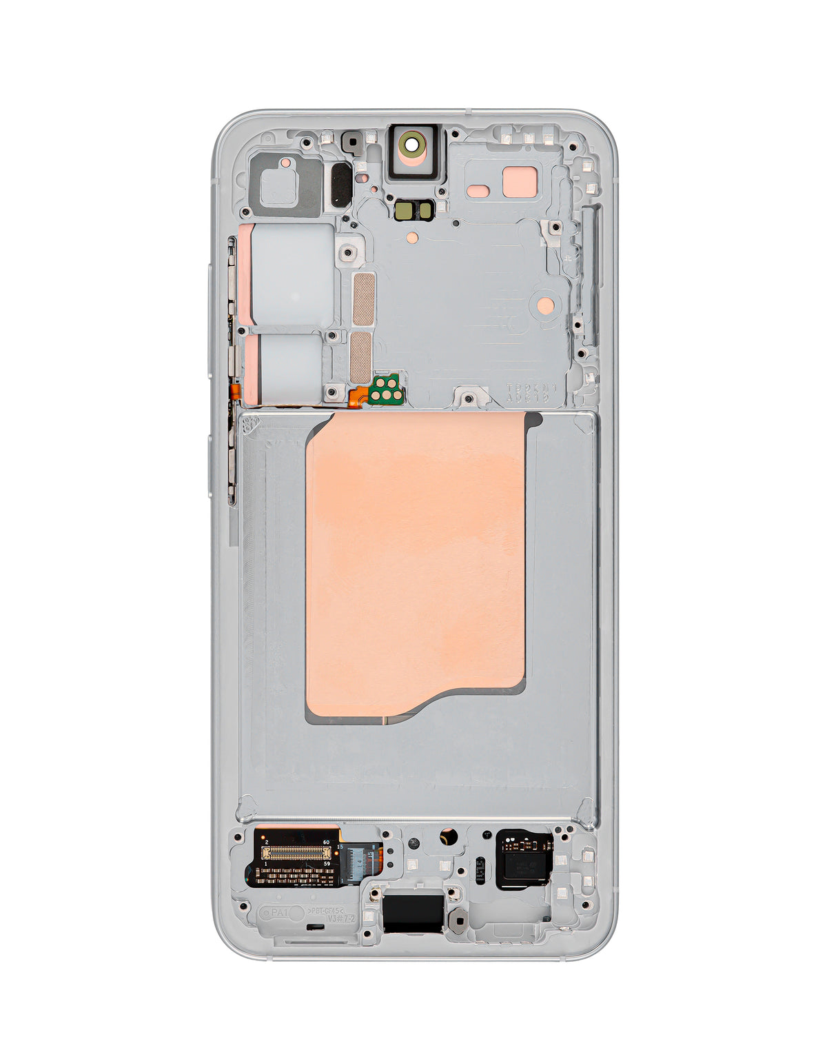 OLED Assembly with Frame for Galaxy S25 (S931) (Silver Shadow) (Service Pack)