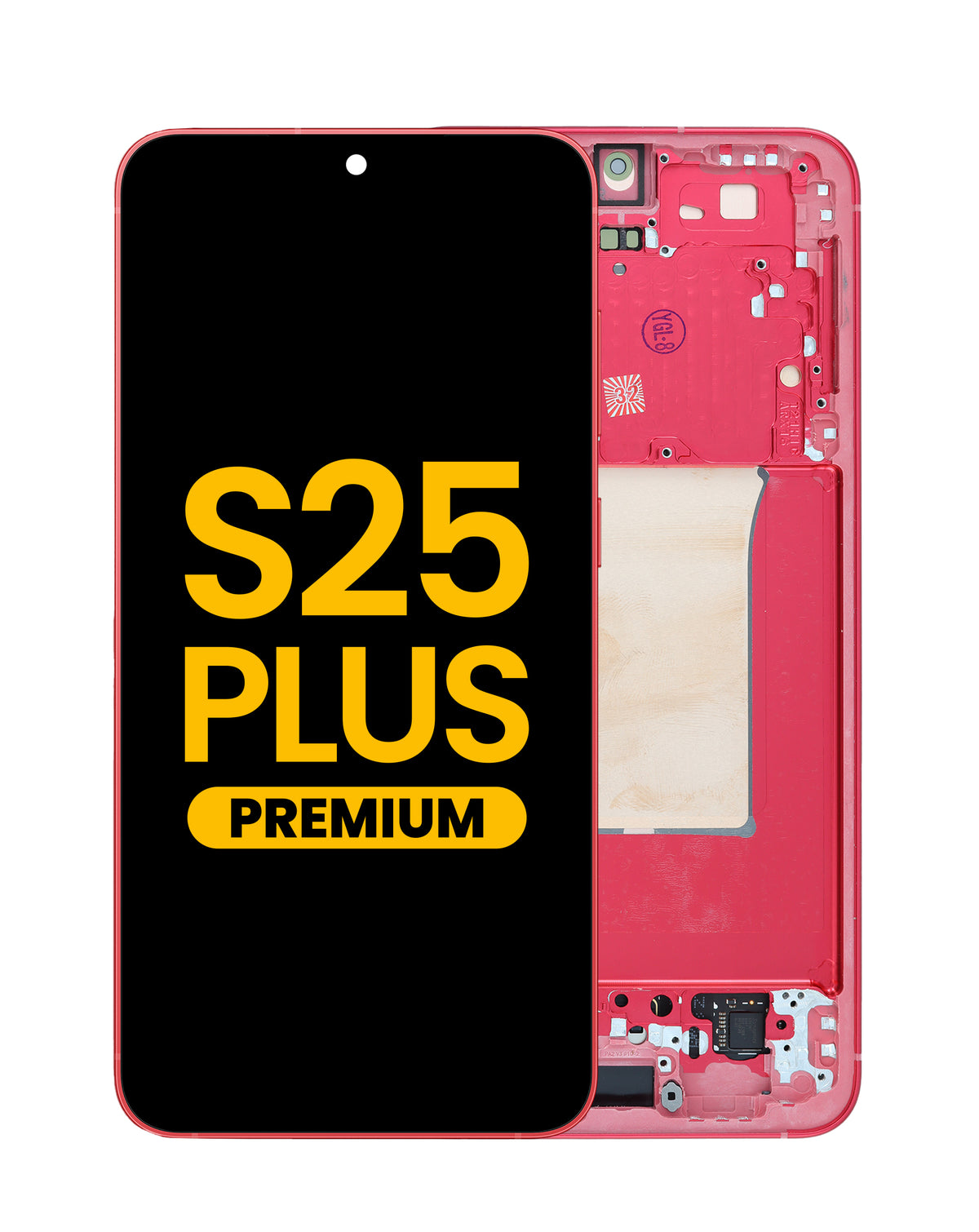 OLED Assembly with Frame for Galaxy S25 Plus (S936) (Coral Red) (Premium)