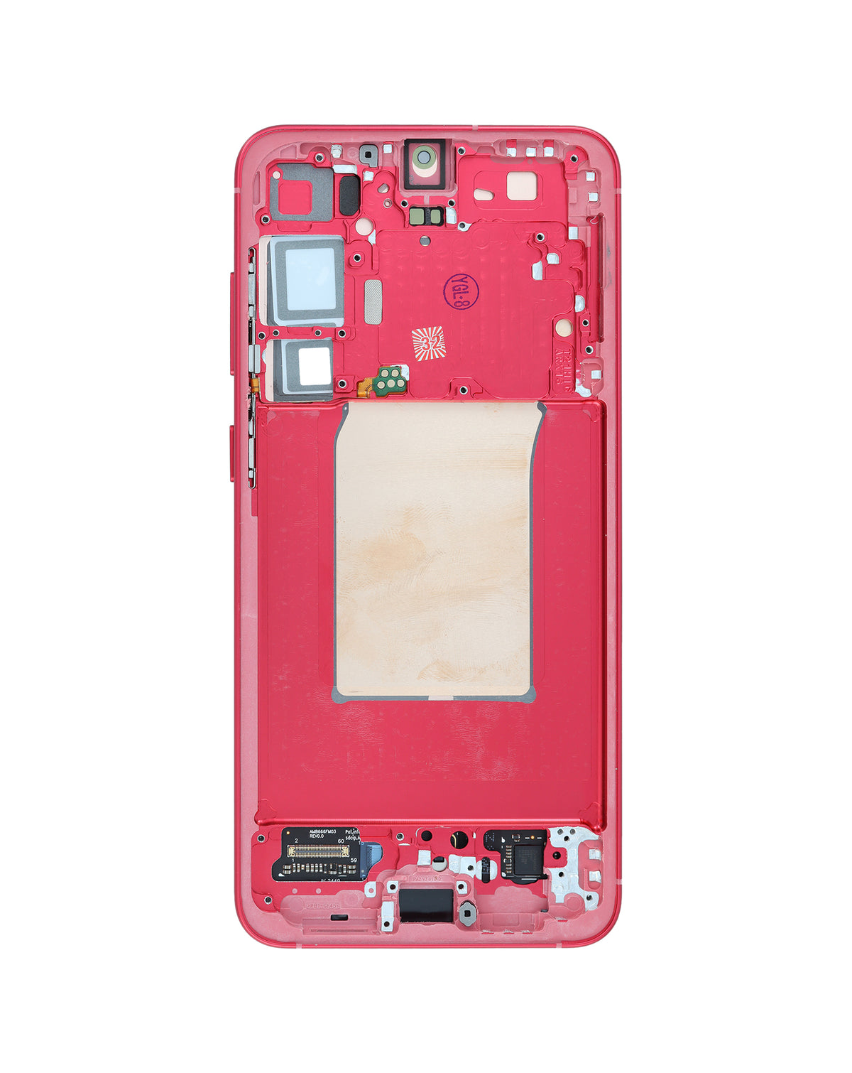 OLED Assembly with Frame for Galaxy S25 Plus (S936) (Coral Red) (Service Pack)