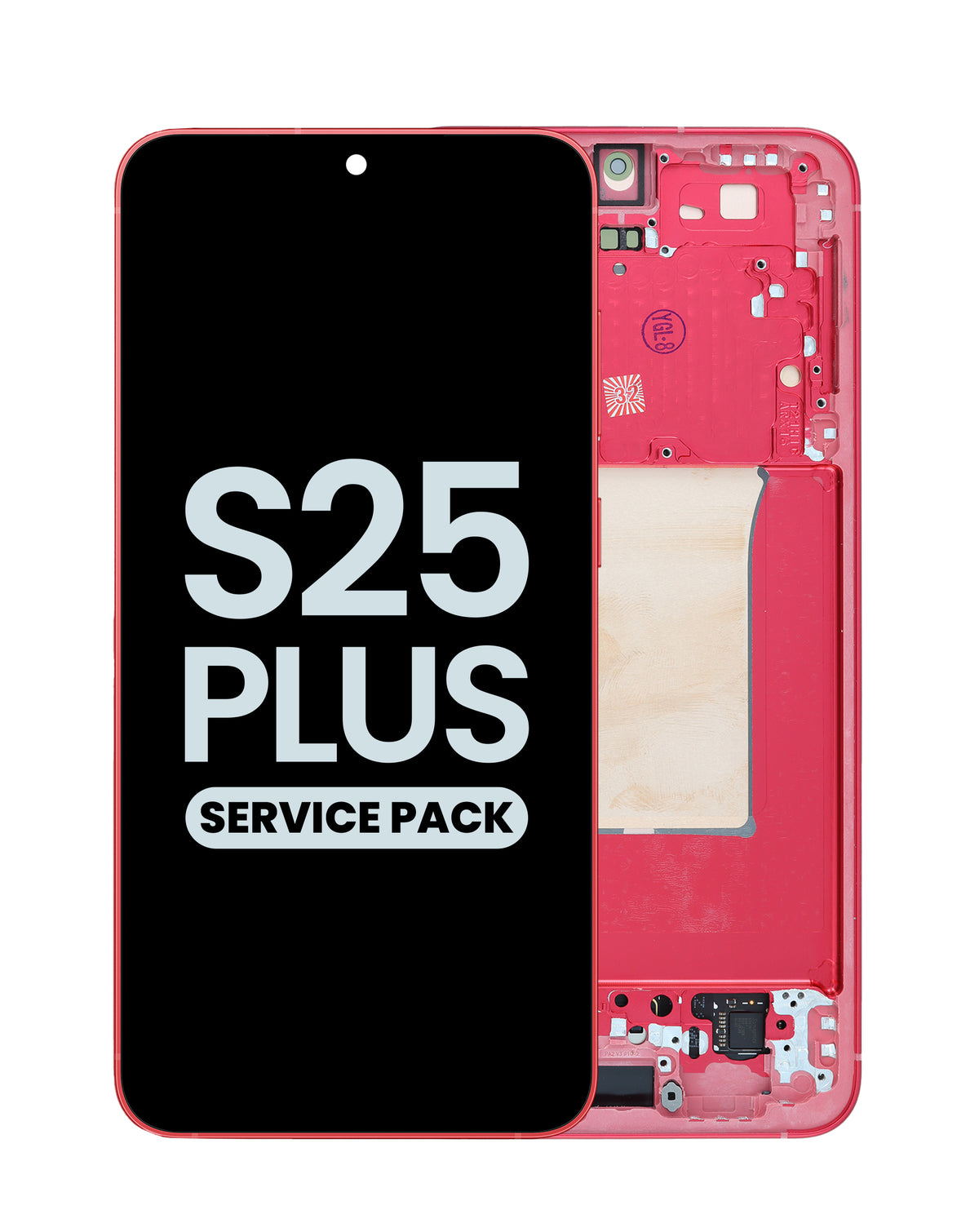 OLED Assembly with Frame for Galaxy S25 Plus (S936) (Coral Red) (Service Pack)