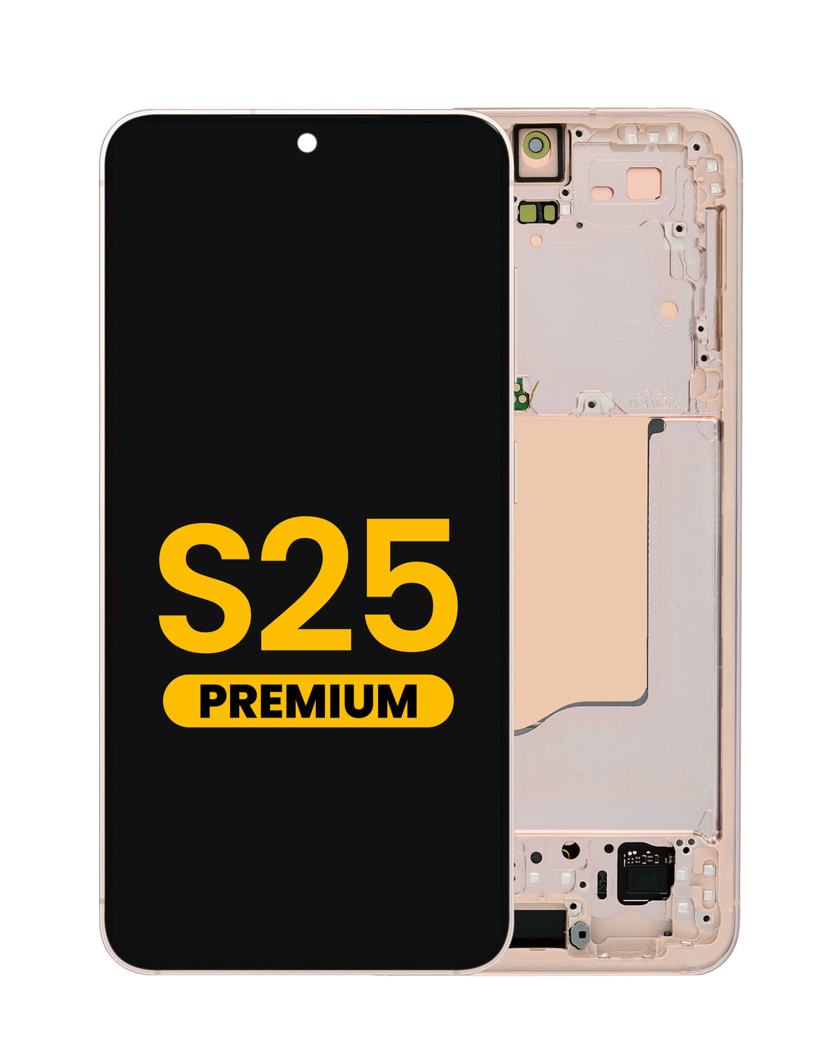 OLED Assembly with Frame for Galaxy S25 (S931) (Pink Gold) (Premium)