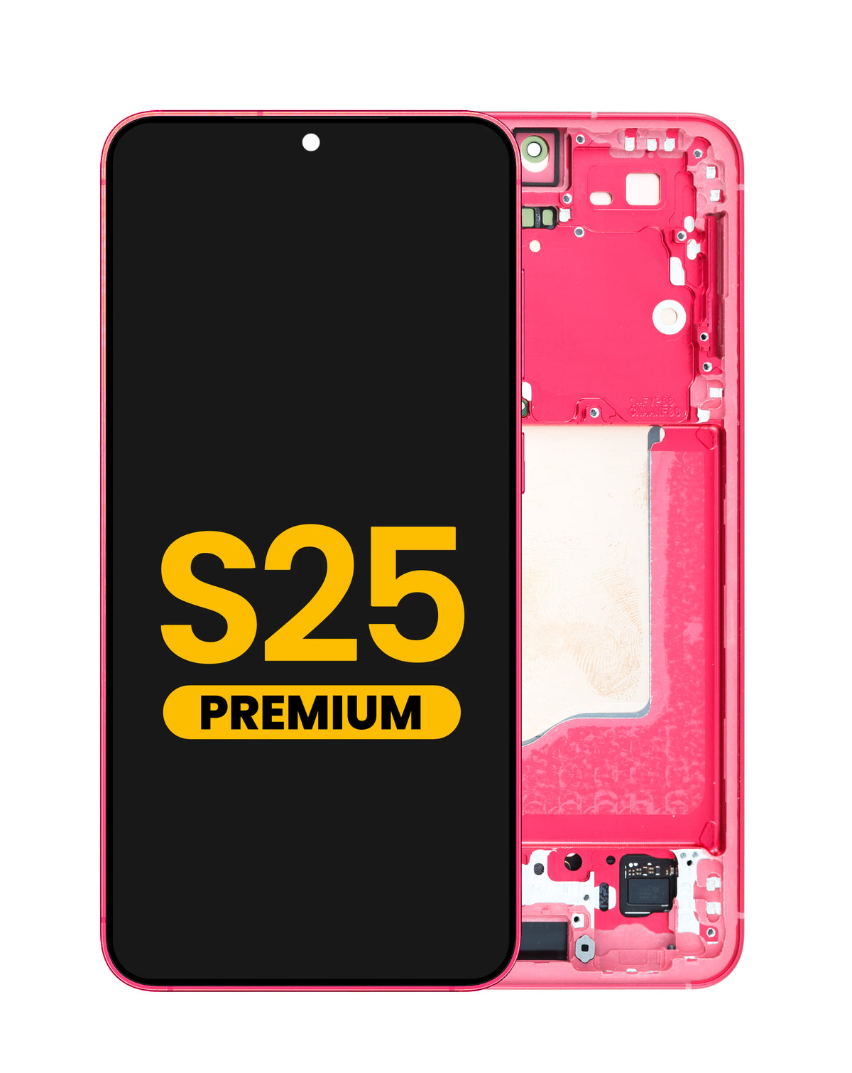 OLED Assembly with Frame for Galaxy S25 (S931) (Coral Red) (Premium)