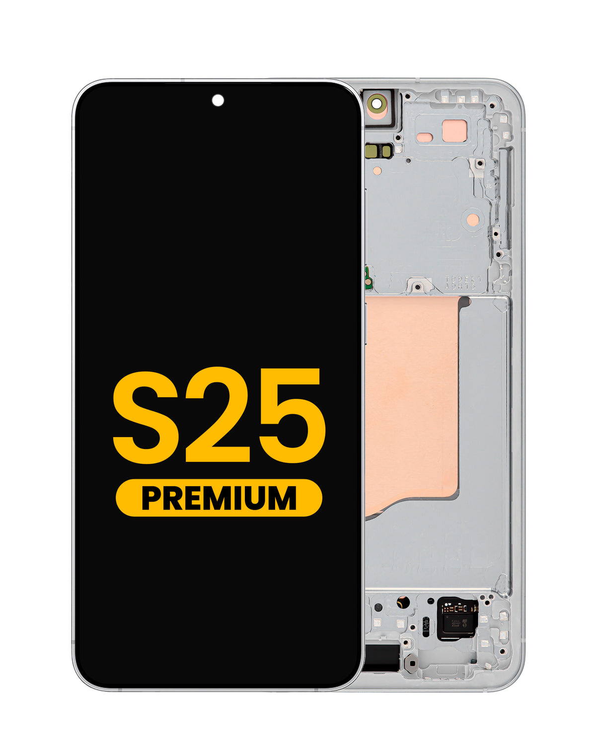 OLED Assembly with Frame for Galaxy S25 (S931) (Silver Shadow) (Premium)