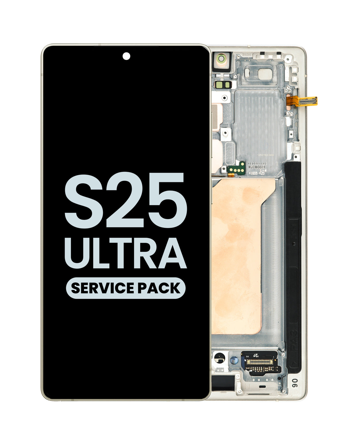 OLED Assembly with Frame for Galaxy S25 Ultra (S938) (Titanium Pink Gold) (Service Pack)