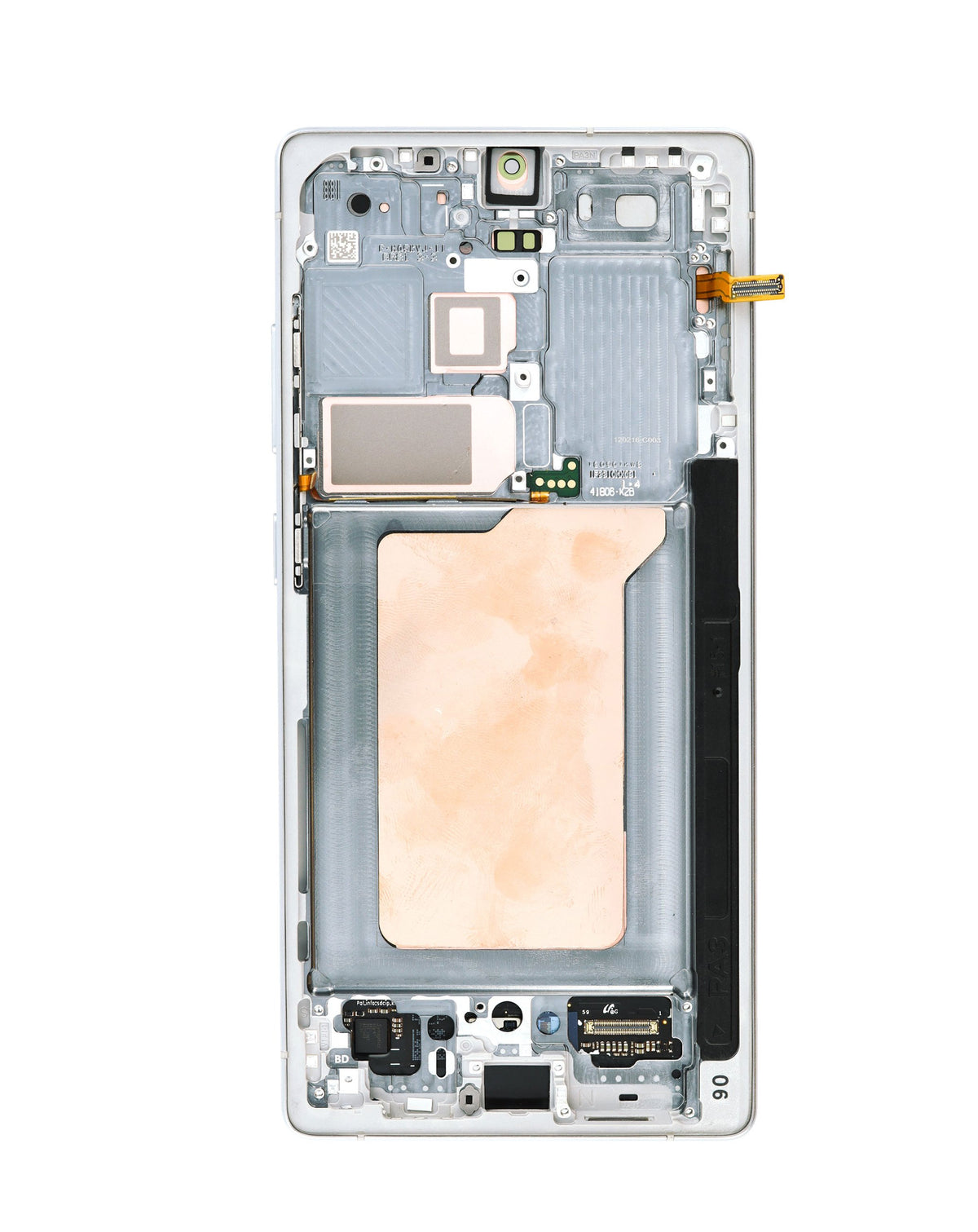 OLED Assembly with Frame for Galaxy S25 Ultra (S938) (Titanium White Silver) (Aftermarket Plus Soft)