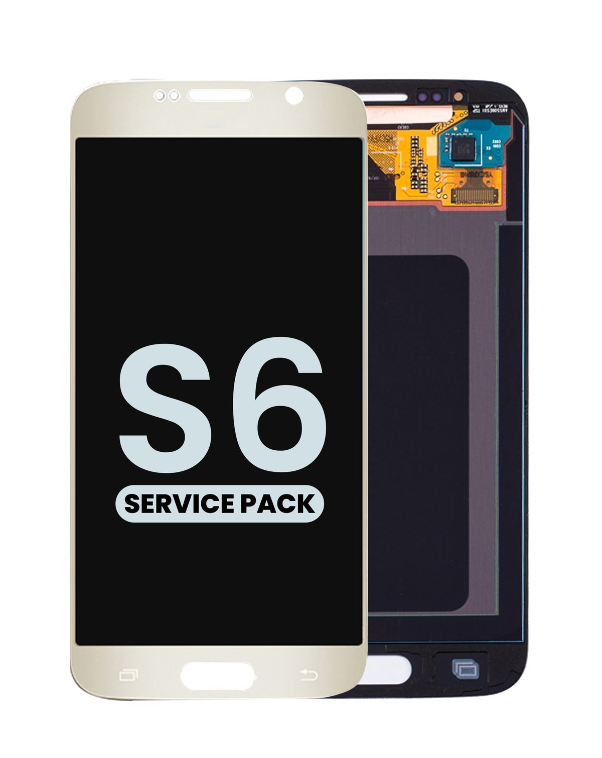OLED Assembly without Frame for Galaxy S6 (G920) (GOLD) (Service Pack)