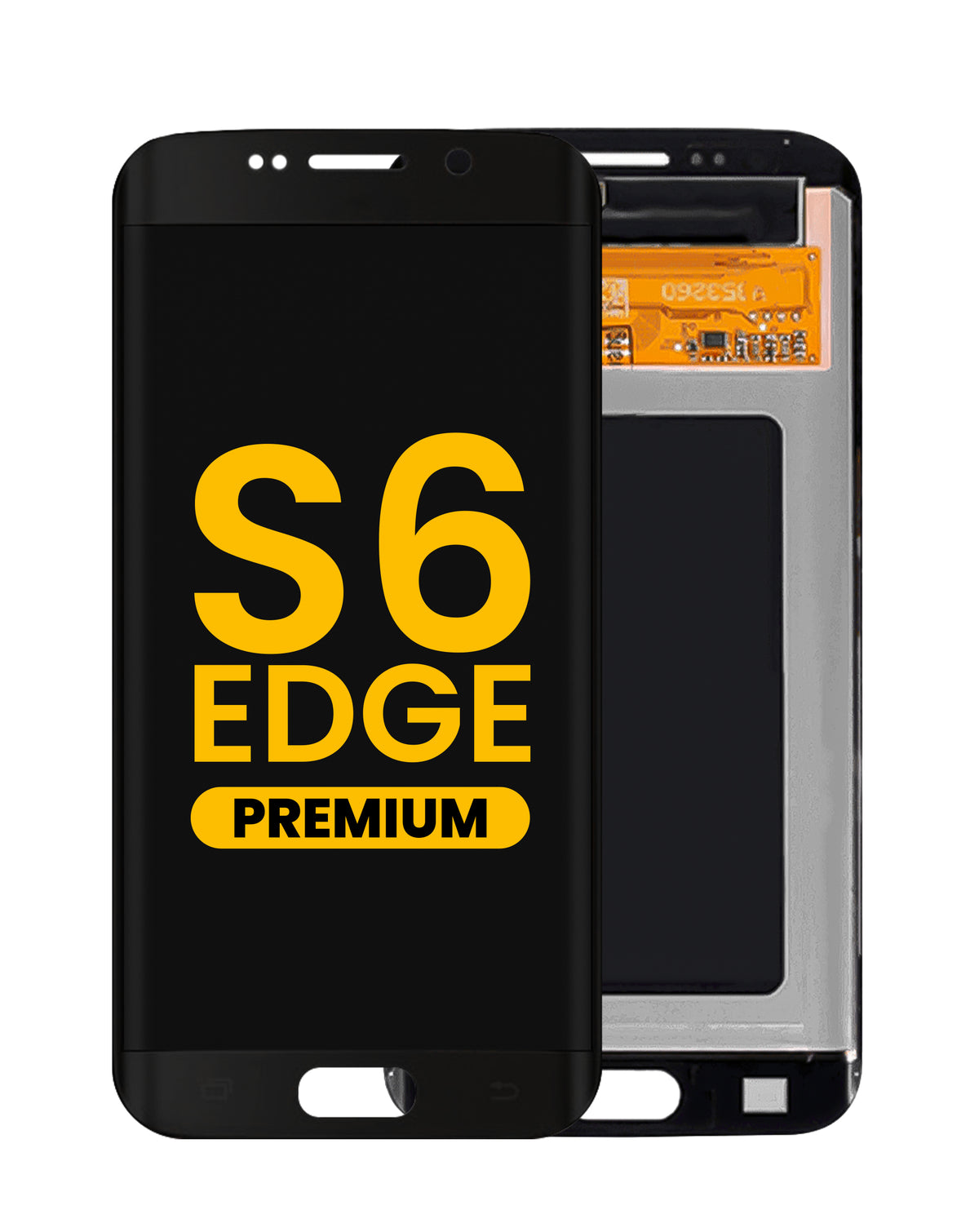 OLED Assembly without Frame for Galaxy S6 Edge (G925) (BLACK) (Premium)