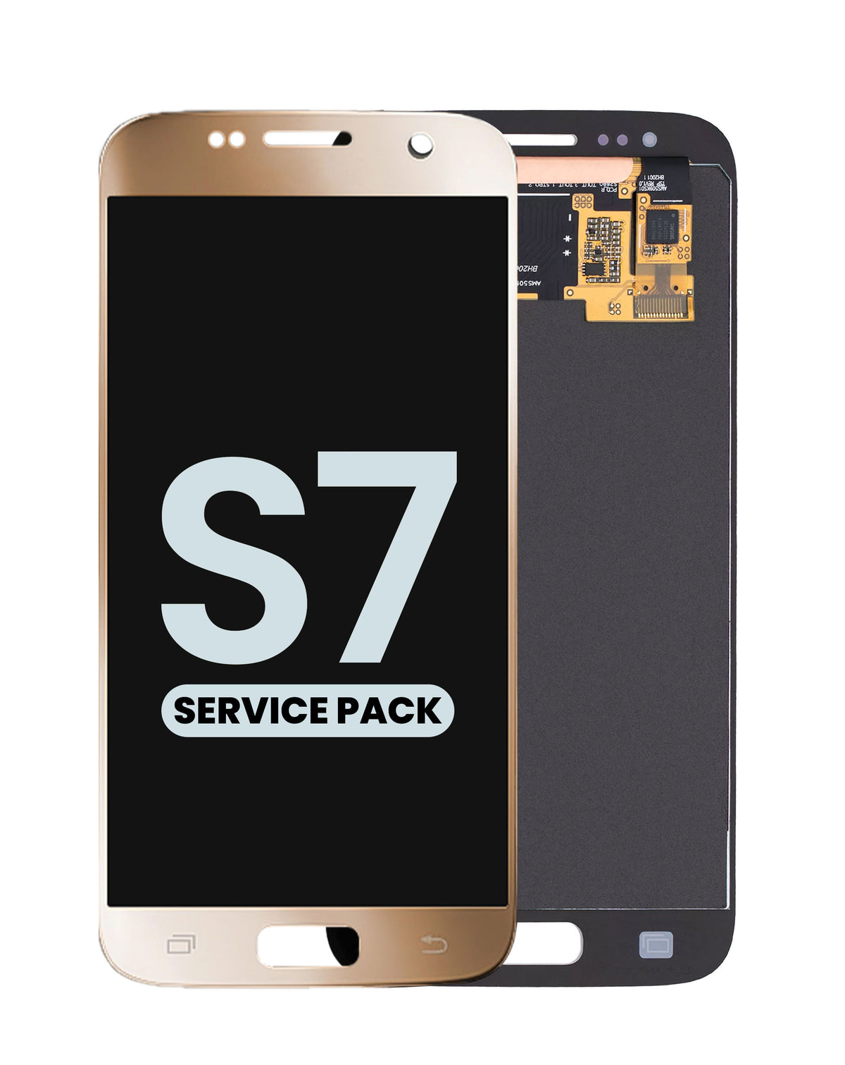 OLED Assembly without Frame for Galaxy S7 G930 (GOLD) (Service Pack)