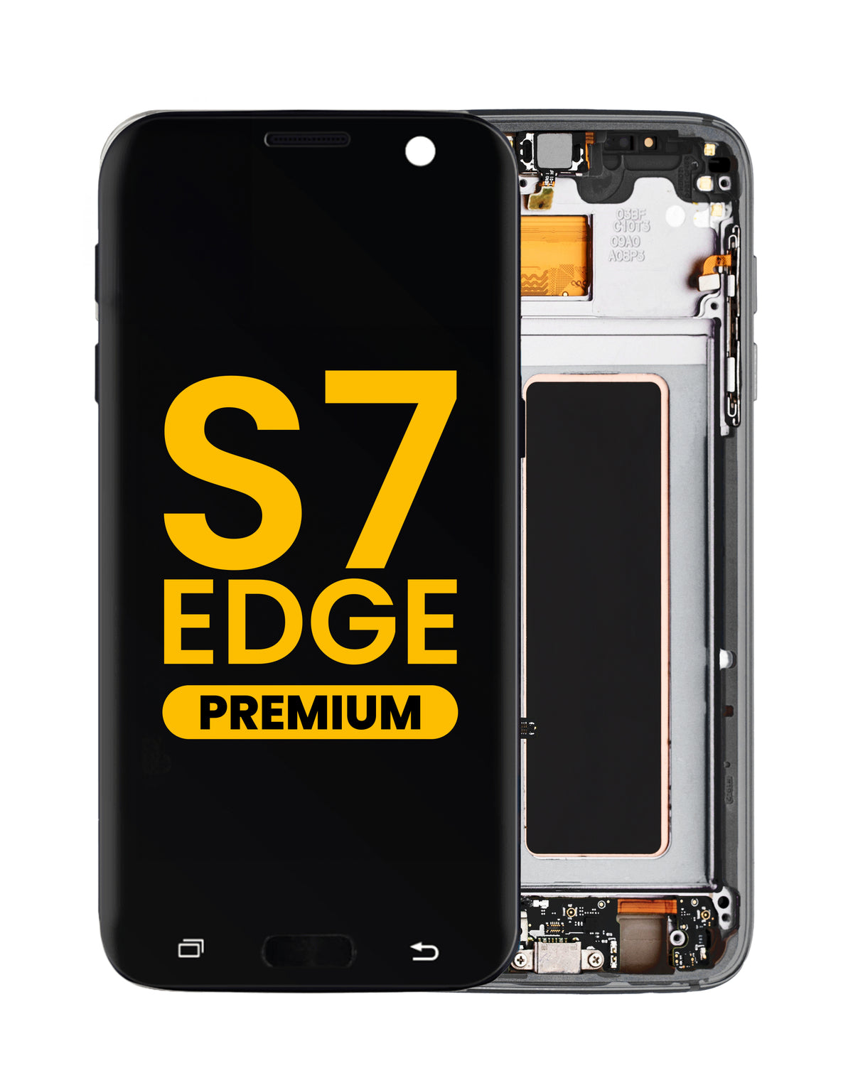 OLED Assembly with Frame for Galaxy S7 Edge (G935) (BLACK) (Premium)