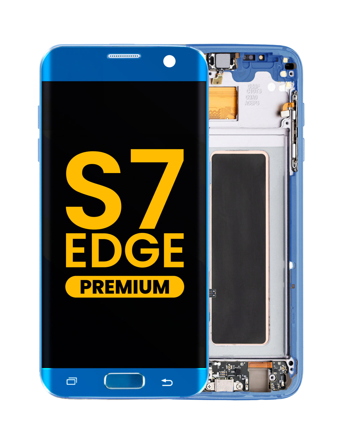 OLED Assembly with Frame for Galaxy S7 Edge (G935) (CORAL BLUE) (Premium)