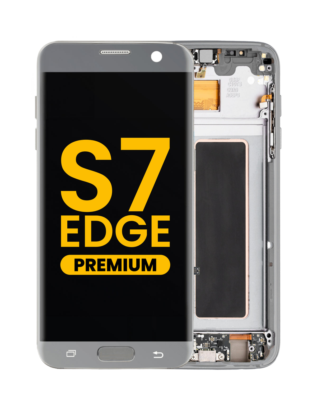 OLED Assembly with Frame for Galaxy S7 Edge (G935) (SILVER) (Premium)