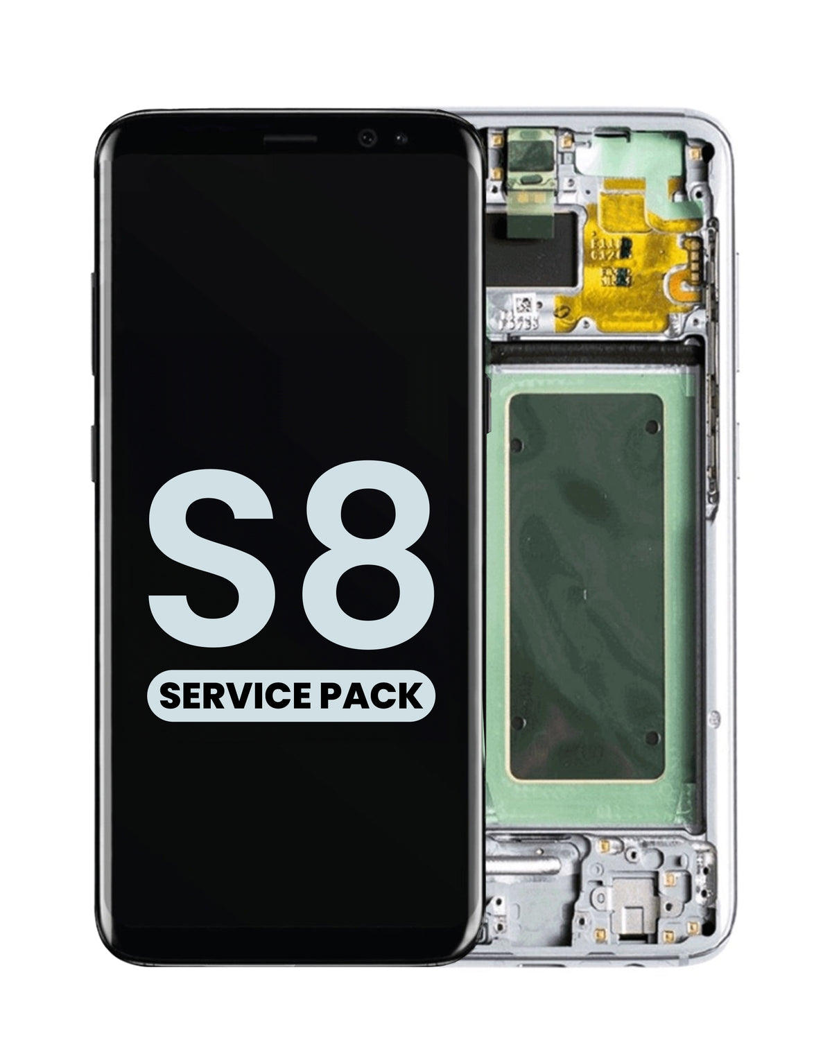 OLED Assembly with Frame for Galaxy S8 (G950) (CORAL BLUE) (Service Pack)