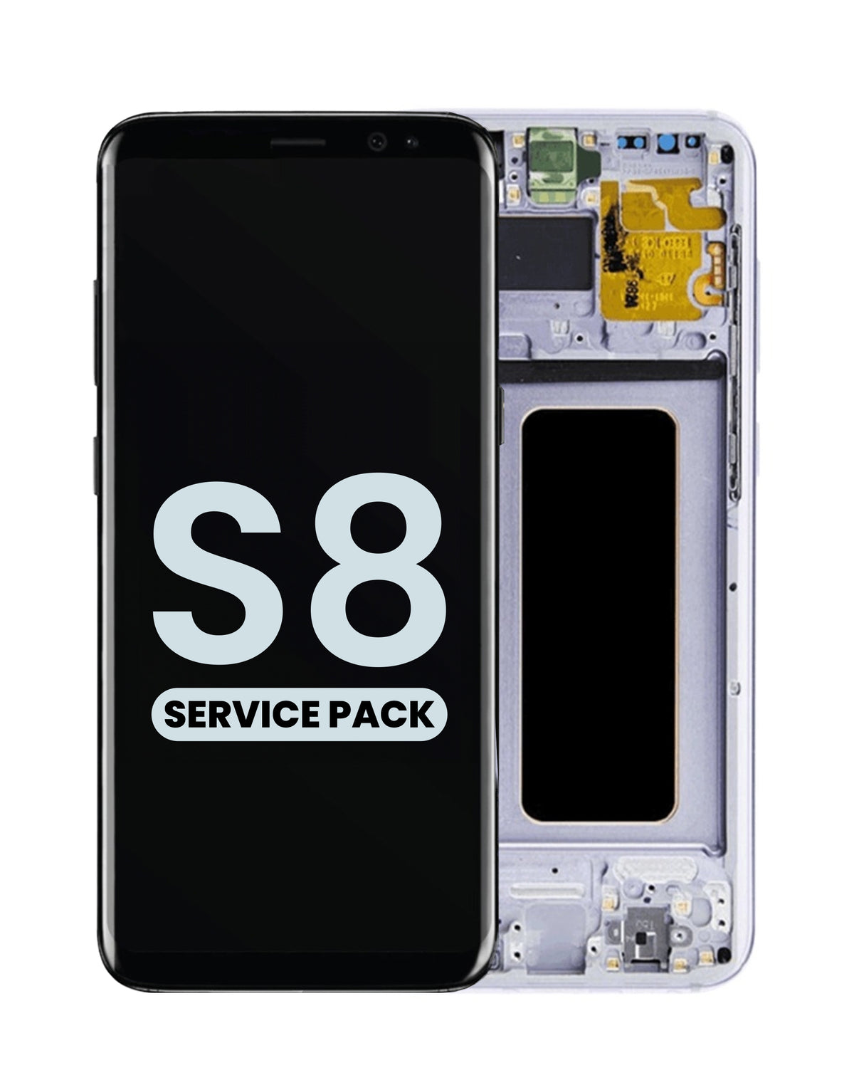 OLED Assembly with Frame for Galaxy S8 (G950) (ORCHID GRAY) (Service Pack)