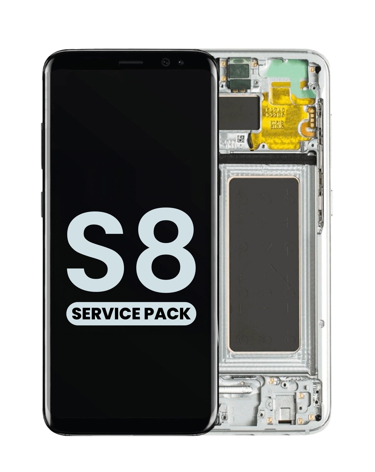 OLED Assembly with Frame for Galaxy S8 (G950) (ARCTIC SILVER) (Service Pack)