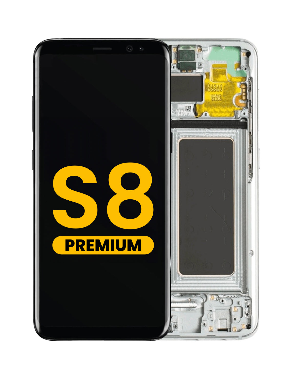 OLED Assembly with Frame for Galaxy S8 (G950) (ARCTIC SILVER) (Premium)