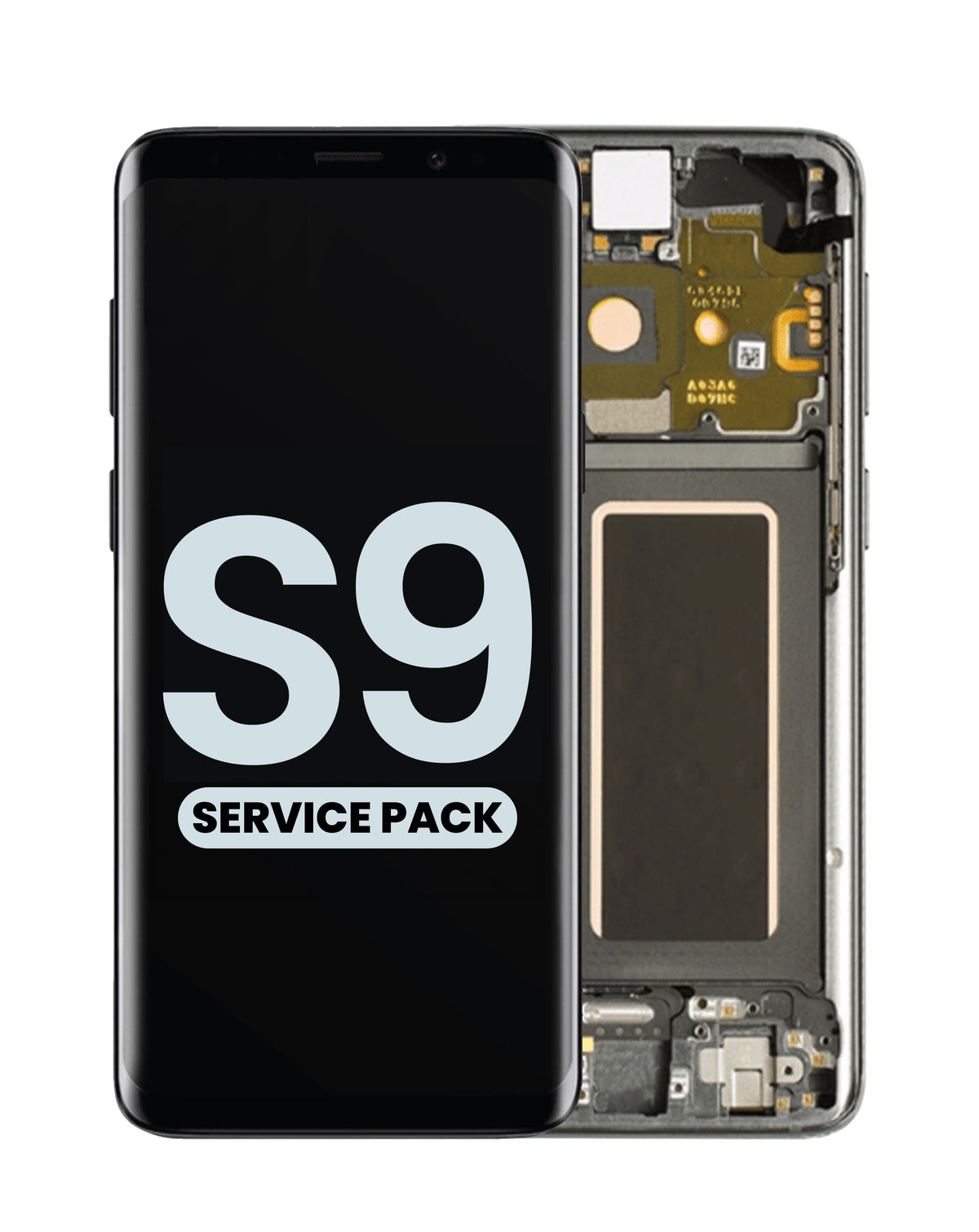 OLED Assembly with Frame for Galaxy S9 (G960) (TITANIUM GRAY) (Service Pack)
