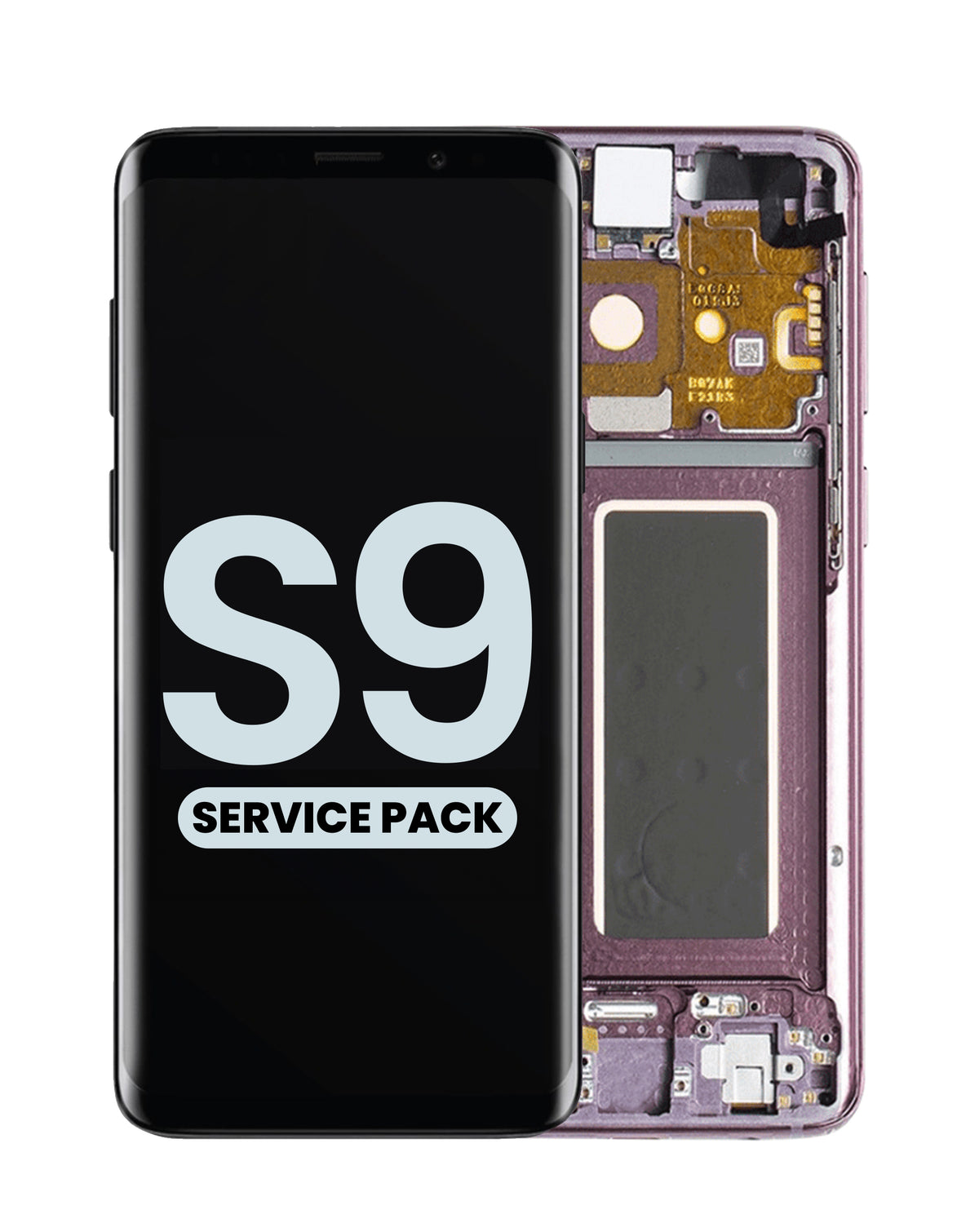 OLED Assembly with Frame for Galaxy S9 (G960) (LILAC PURPLE) (Service Pack)