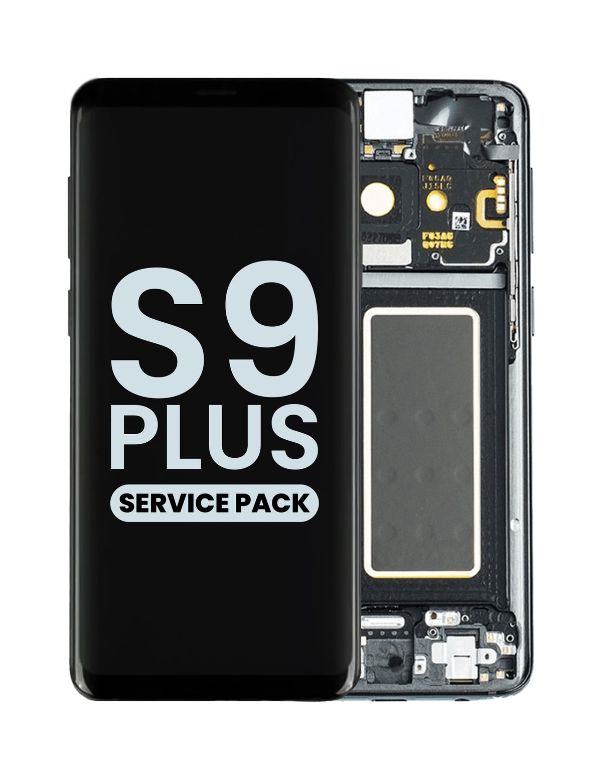 OLED Assembly with Frame for Galaxy S9 Plus (G965) (MIDNIGHT BLACK) (Service Pack)
