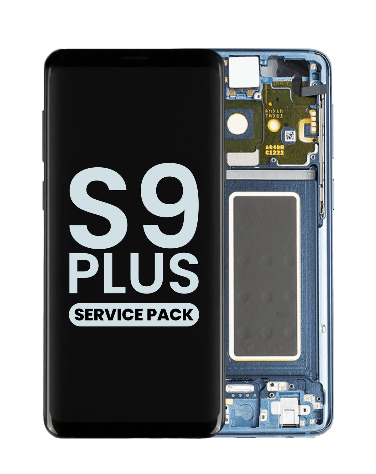 OLED Assembly with Frame for Galaxy S9 Plus (G965) (CORAL BLUE) (Service Pack)