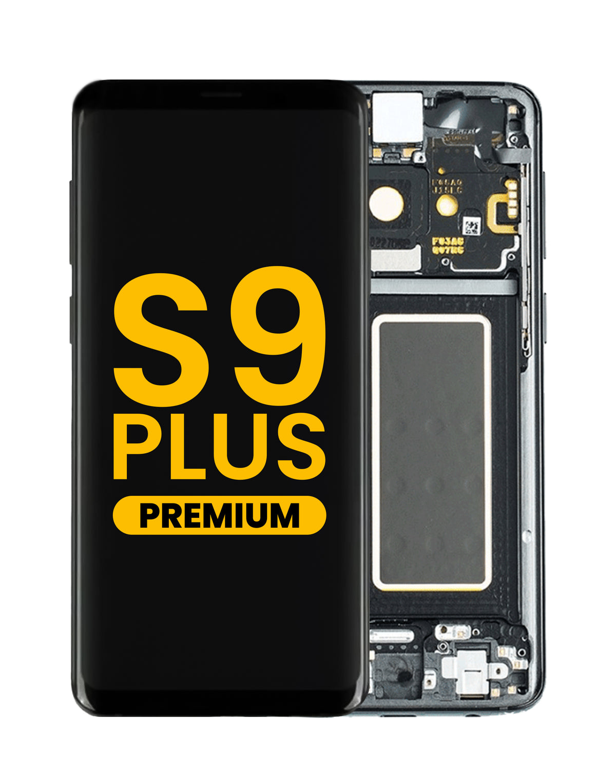 OLED Assembly with Frame for Galaxy S9 Plus (G965) (MIDNIGHT BLACK) (Premium)