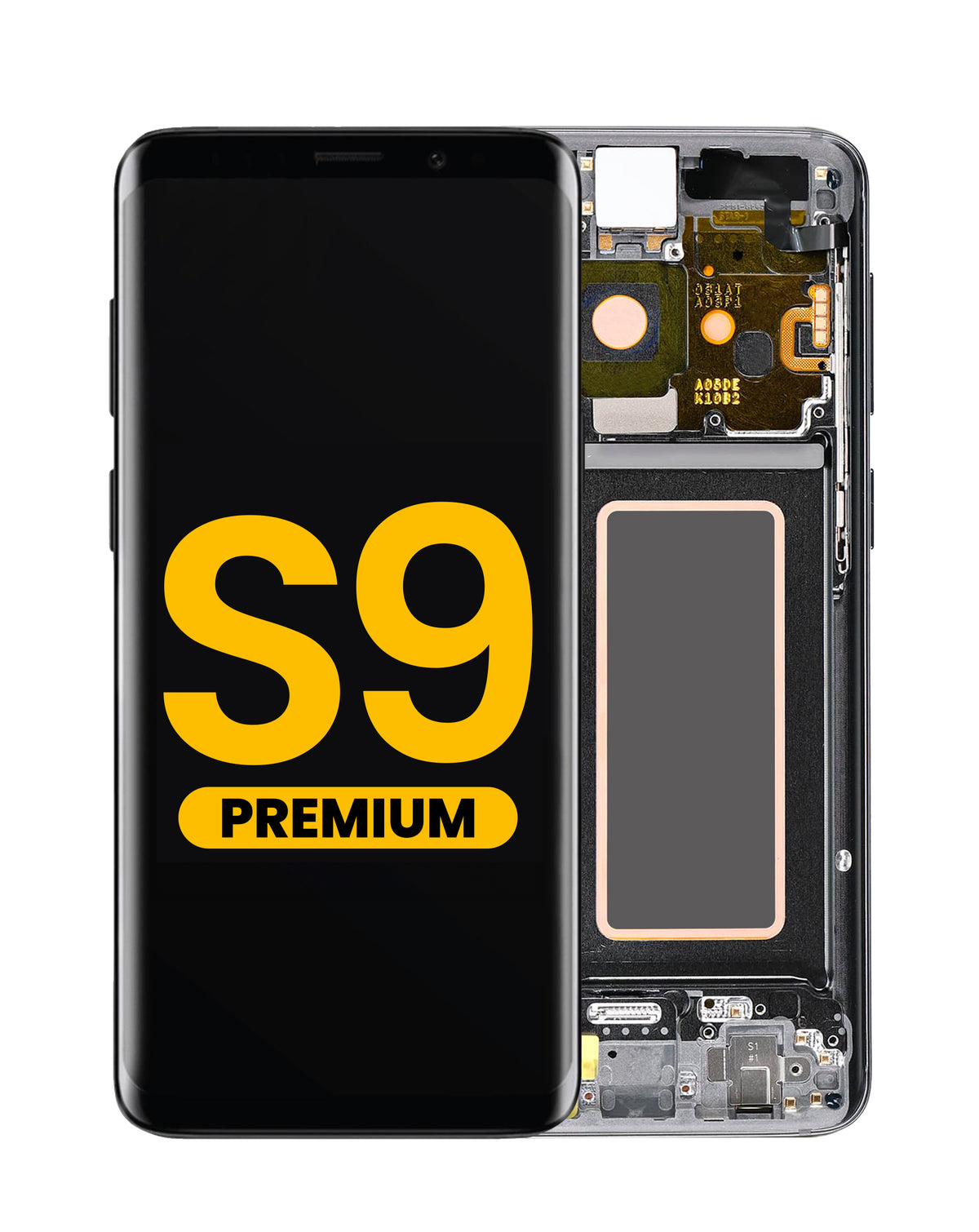 OLED Assembly with Frame for Galaxy S9 (G960) (TITANIUM GRAY) (Premium)