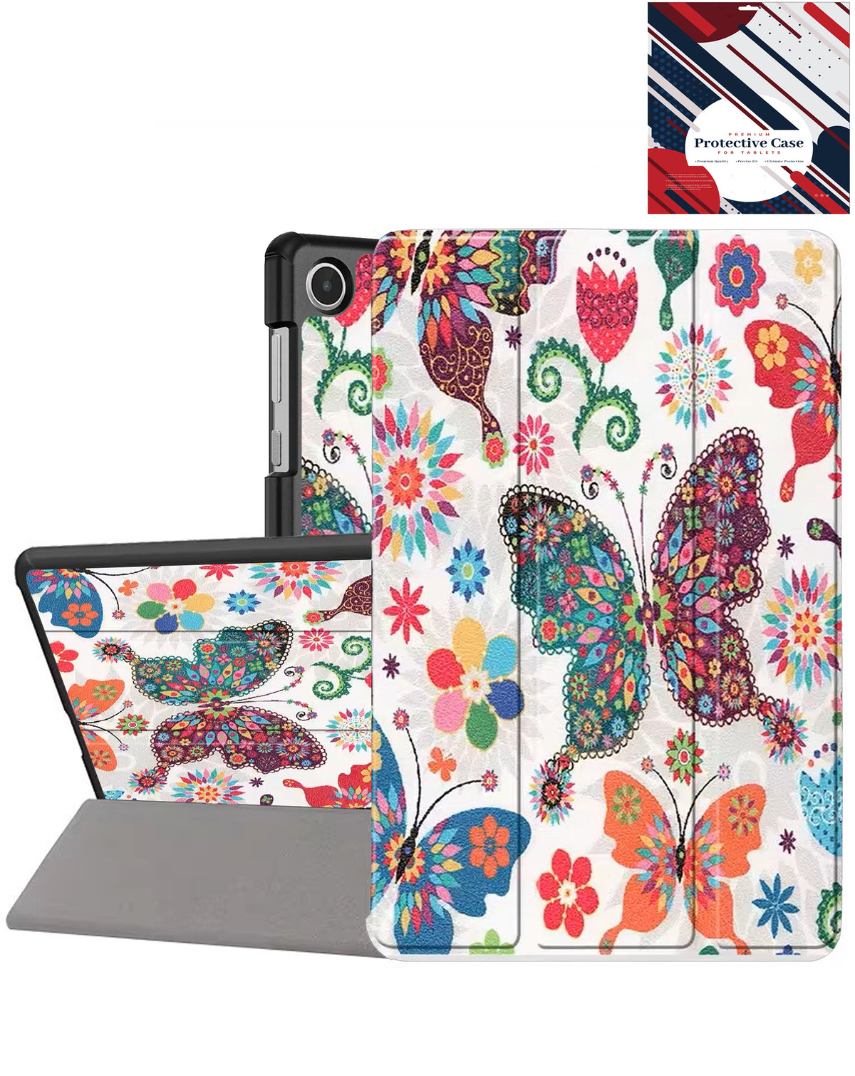 Old Style Notebook Design Case - BUTTERFLY for Galaxy Tab A9 2023 (8.7") / Tab A11 2025 (8.7") (Only Ground Shipping)