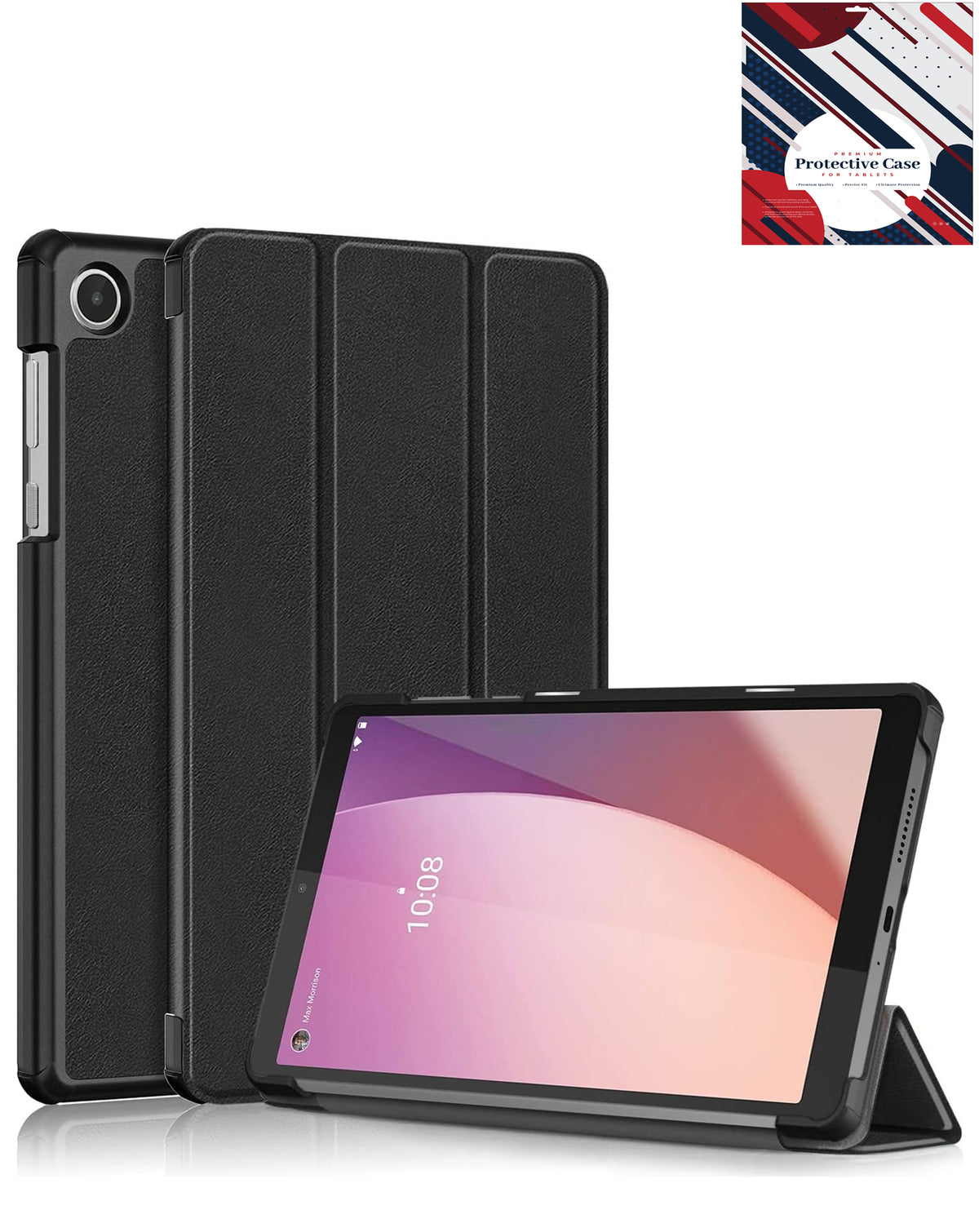 Smart Shockproof Stand Case (BLACK) for Galaxy Tab A9 2023 (8.7") / Tab A11 2025 (8.7") (Only Ground Shipping)