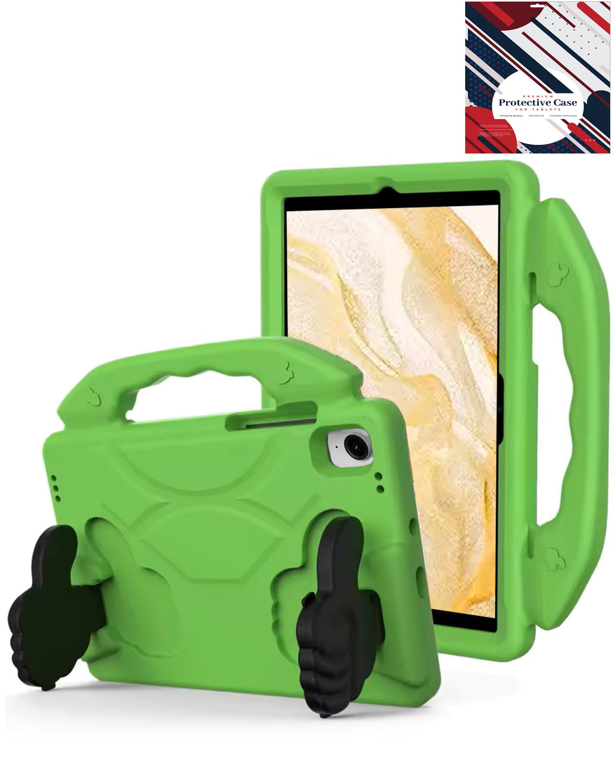 Hand - Held Stand Kids Case (GREEN) for Galaxy Tab A9 2023 (8.7") / Tab A11 2025 (8.7") (Only Ground Shipping)
