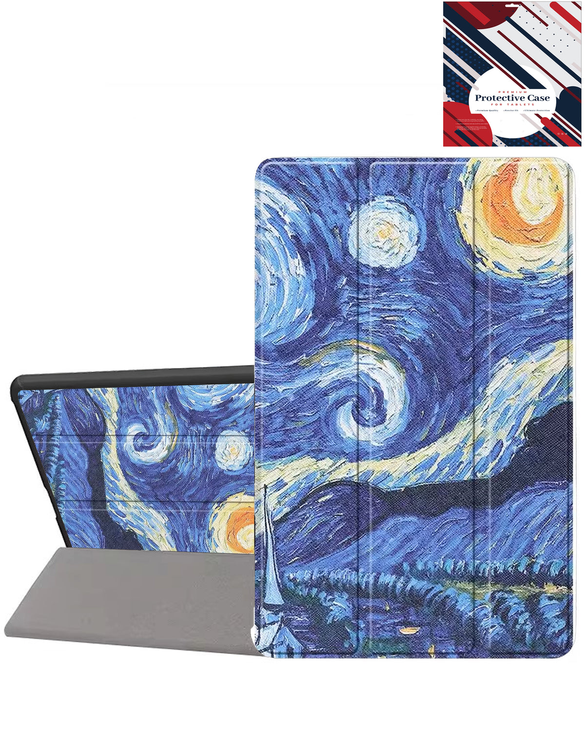 Old Style Notebook Design Case - Starry Night for Galaxy Tab S10 Plus / S9 Plus / S8 Plus / S7 Plus / S7 FE (12.4") (Only Ground Shipping)