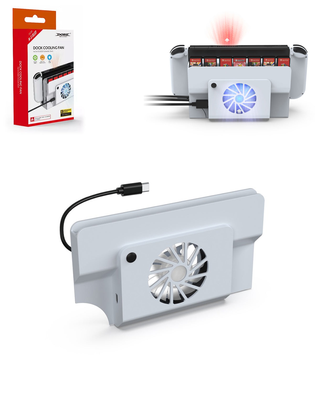 Dobe Cooling Fan for Nintendo Switch OLED (Only Ground Shipping)