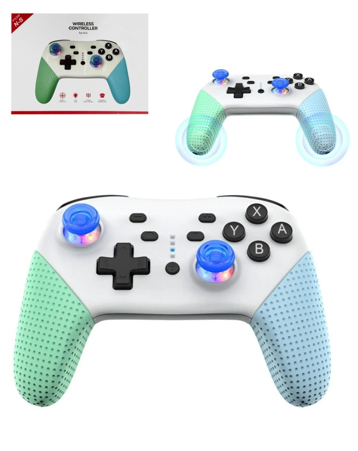 Dobe Bluetooth Controller with Double Motor Vibration for Nintendo Switch (Only Ground Shipping)