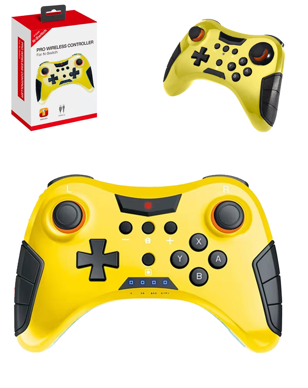 Dobe Bluetooth Controller (YELLOW) for Switch / PC / Android (Only Ground Shipping)