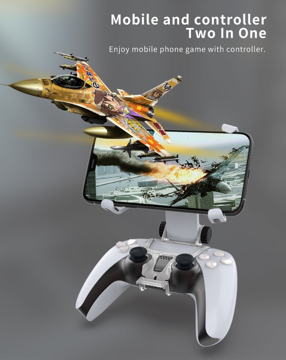 Dobe Mobile Phone Clamp for PlayStation 5 (Dual Sense) Wireless Controller (Only Ground Shipping)