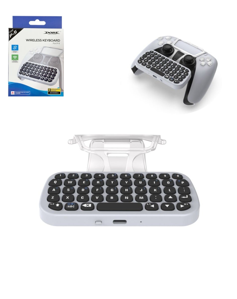 Dobe Bluetooth Keyboard for PlayStation 5 (Dual Sense) Wireless Controller (Only Ground Shipping)