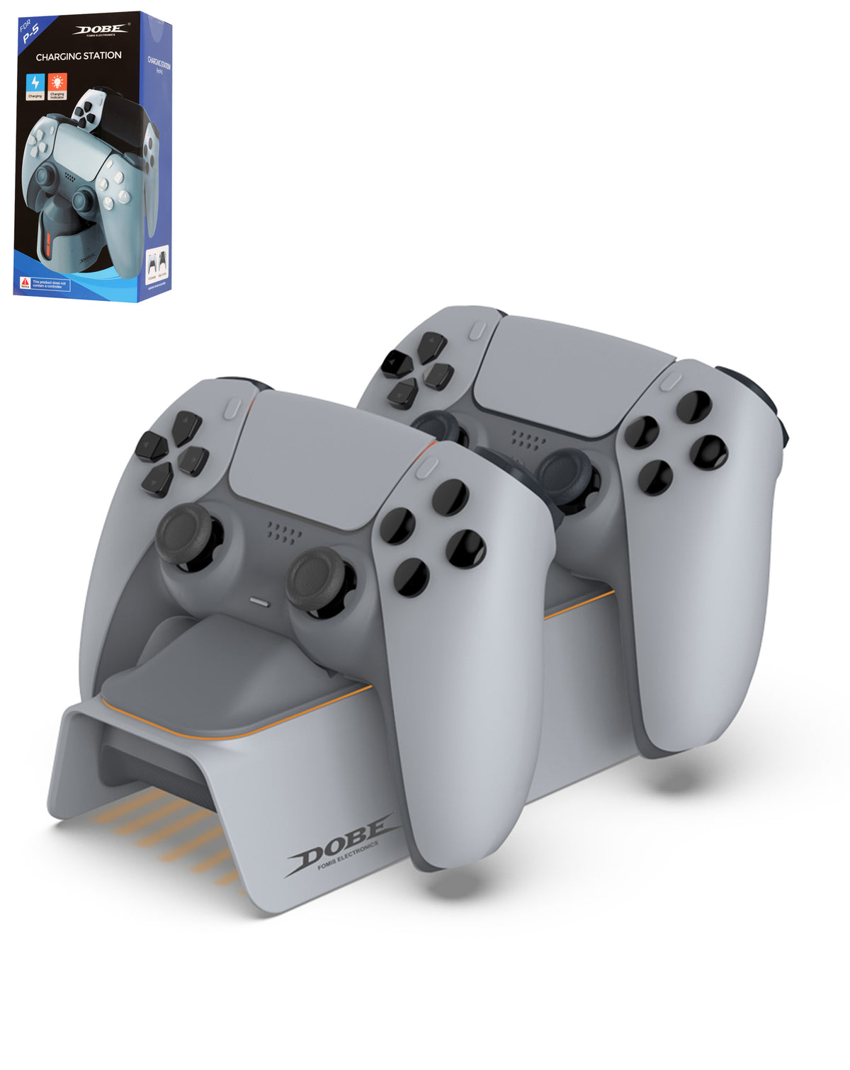 Dobe Controller Charging Stand (GRAY) for PlayStation 5 (Dual Sense) Wireless Controller (Only Ground Shipping)