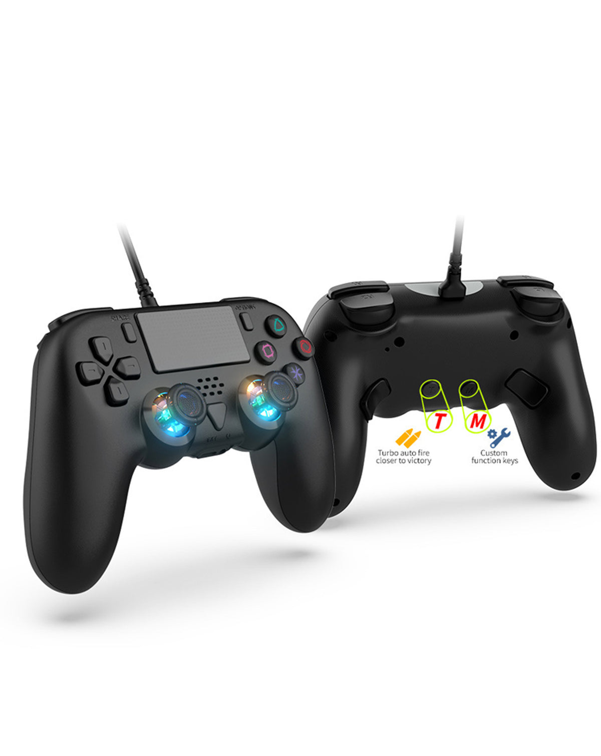 Dobe Wired Controller with Vibrator and Extra Buttons for PlayStation 5 Series (Only Ground Shipping)