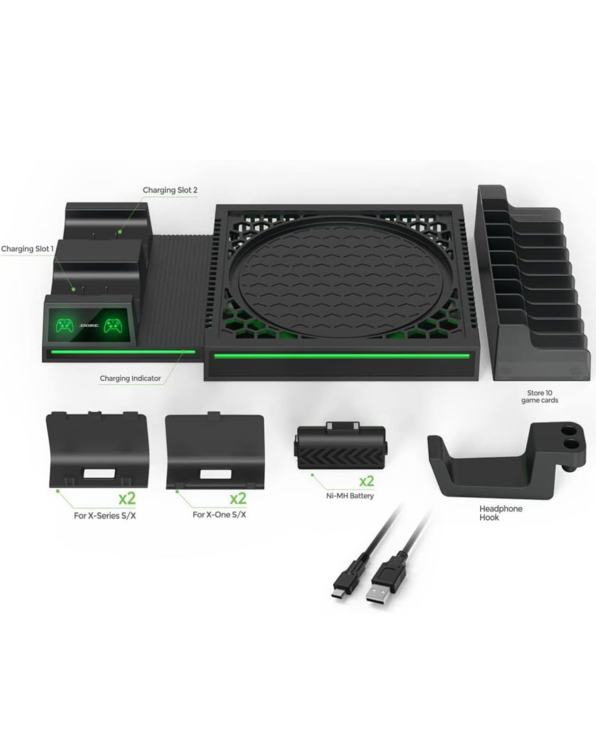 Dobe Multifunctional Charging Stand for Xbox Series X and Series S (Only Ground Shipping)