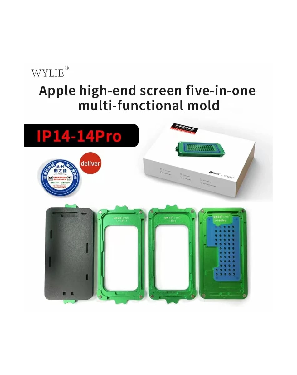 WYLIE iPhone 14 / 14 Pro (5in1) OCA Laminating Mould (Only Ground Shipping)