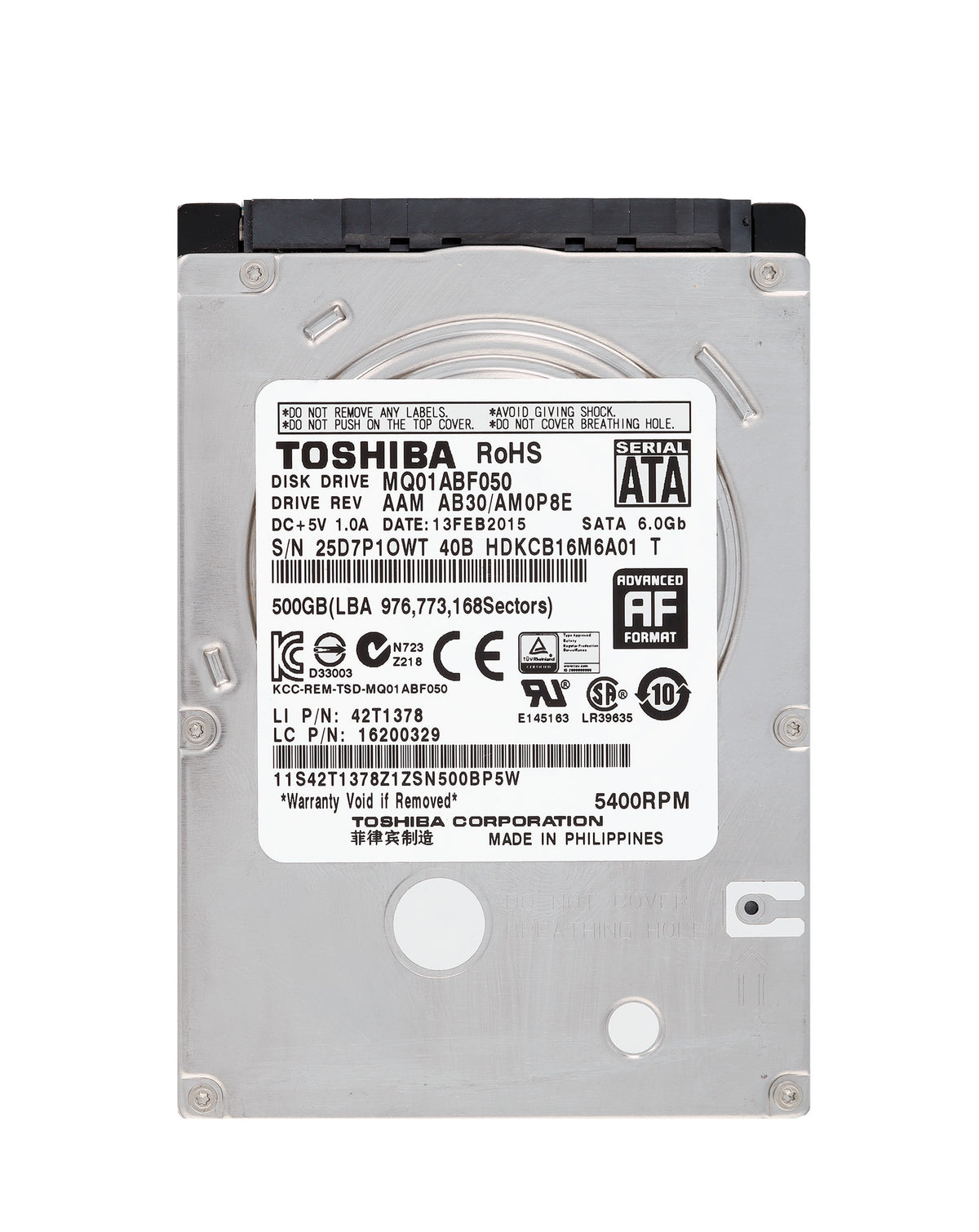 MQ01ABF050 Toshiba 2.5" Internal HDD (500GB) PCs / Xbox One X / Xbox One S