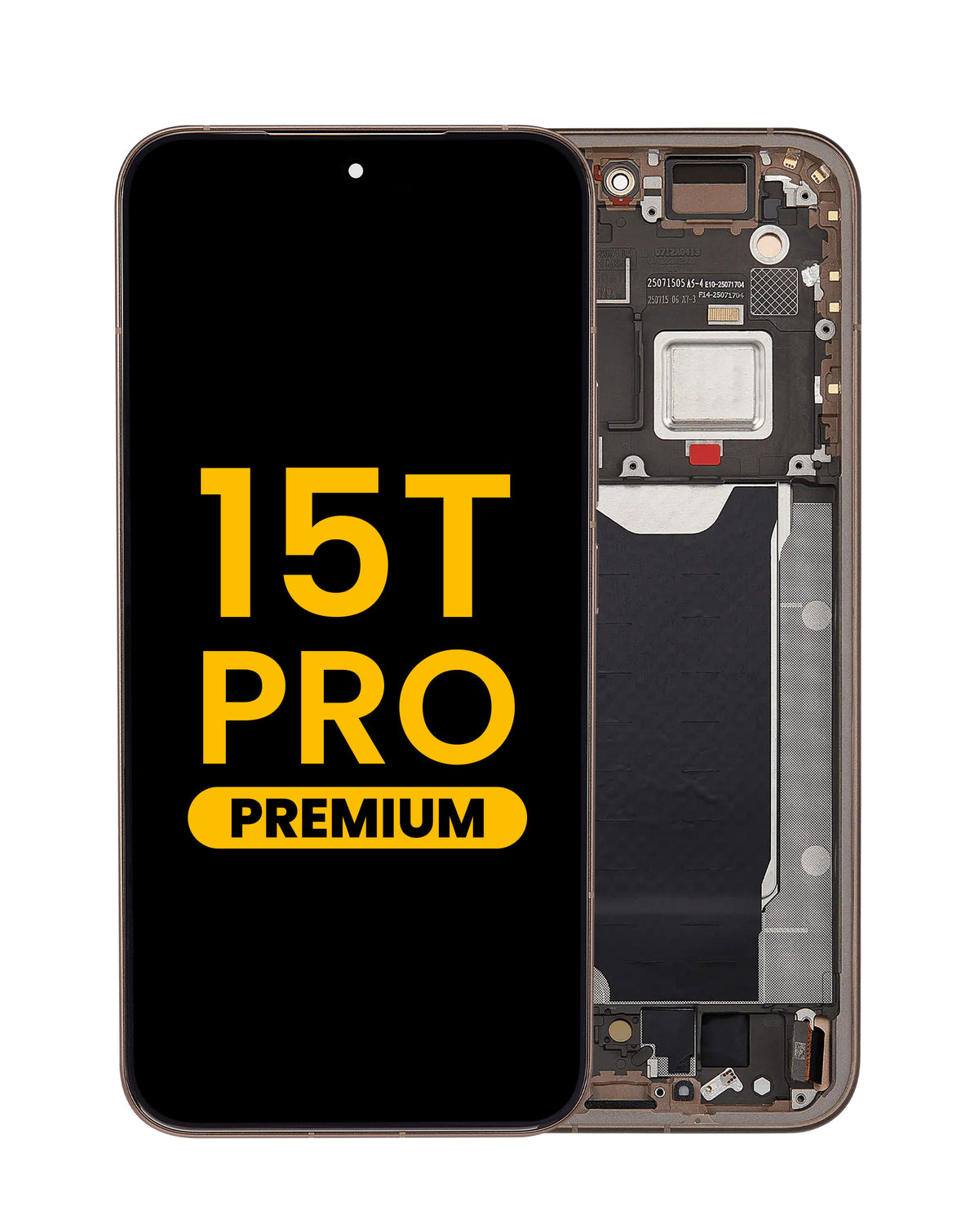 OLED Assembly with Frame for Xiaomi 15T Pro (MOCHA GOLD) (Premium)