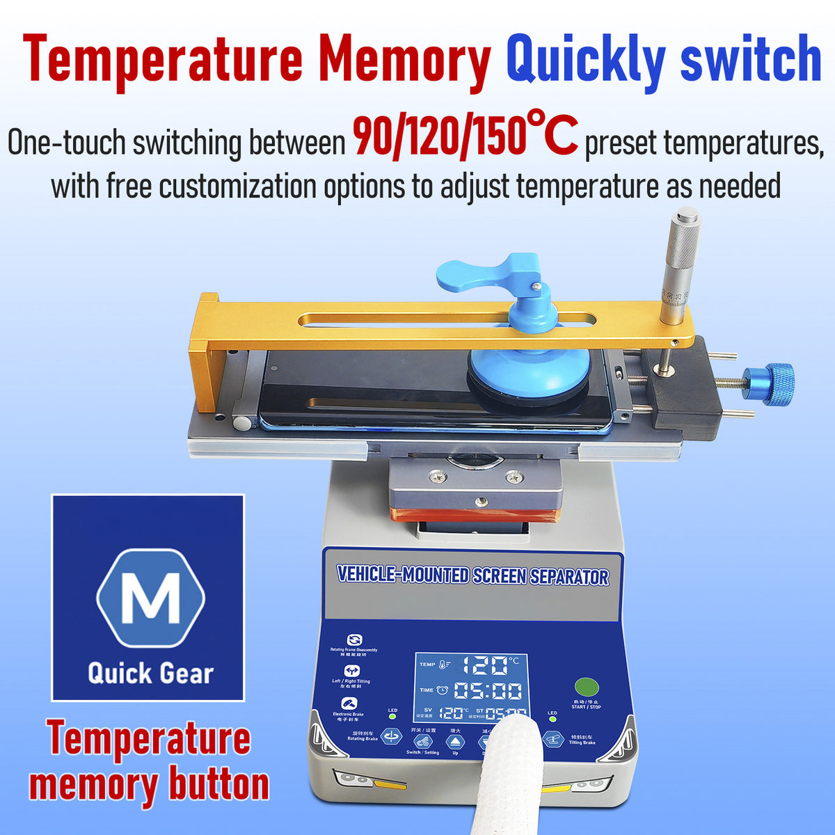 YYD 360 Rotating LCD Screen Separator Machine with Tilt Function for Phone Repair (Only Ground Shipping)